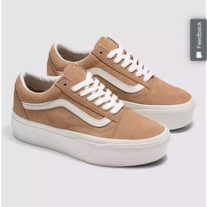 EUC Old School Platform Suede Vans. Color Burro/White. Only worn 2 times. SZ 8.5
